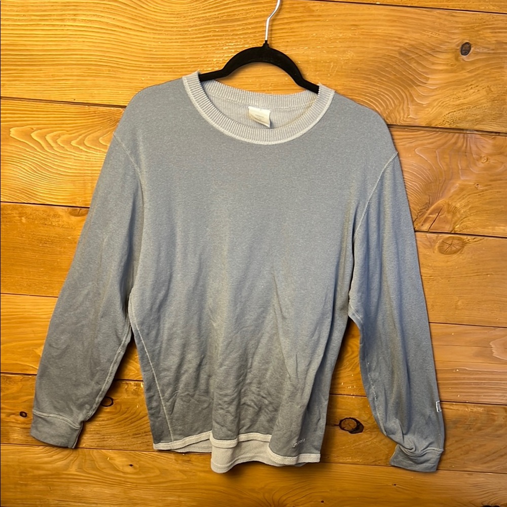 Patagonia Men’s Fleece Pullover Faded light blue gray MD Long sleeve Lightweight